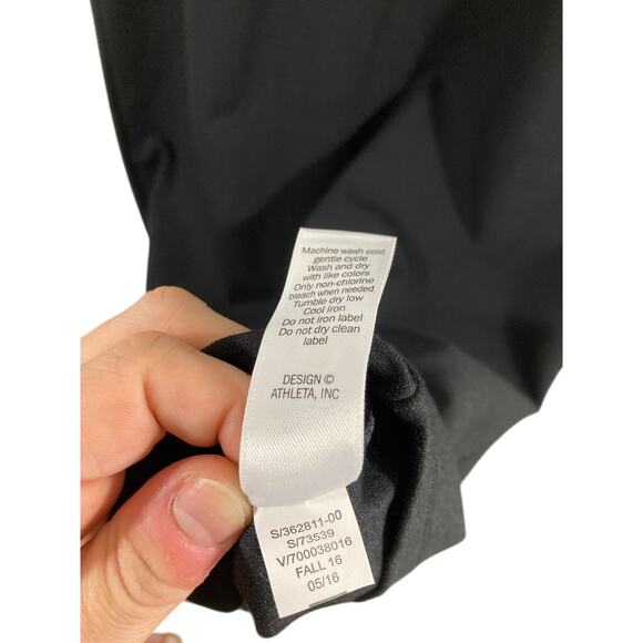 Night on the Town Athleta Vegancore Leather Grunge Ponte Stretch Dress Size S - Picture 6 of 9